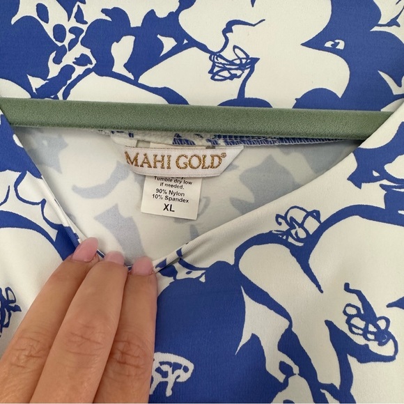 Like New! Magi Gold Floral Print Dress - Picture 2 of 5